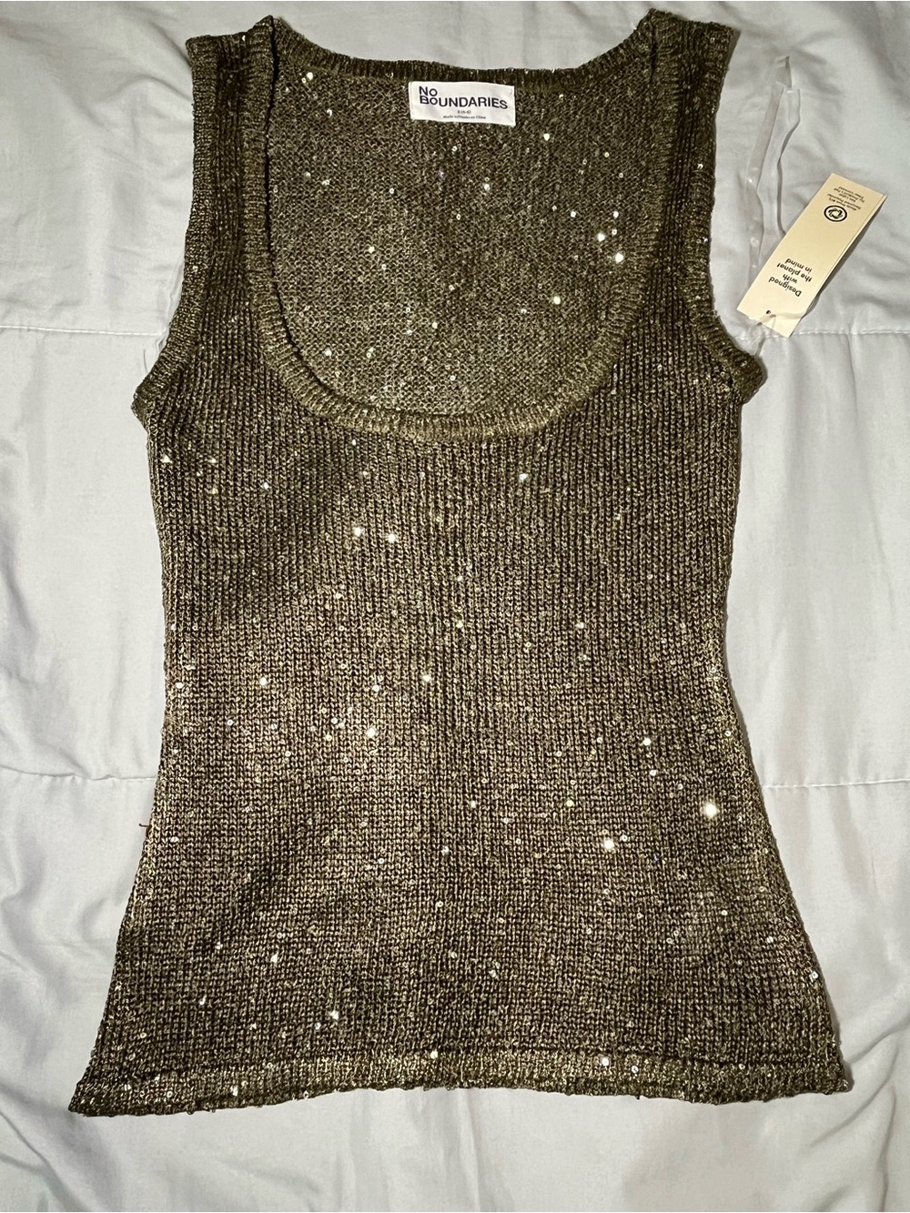 No Boundaries Women's Sparkly Tank Top size S New